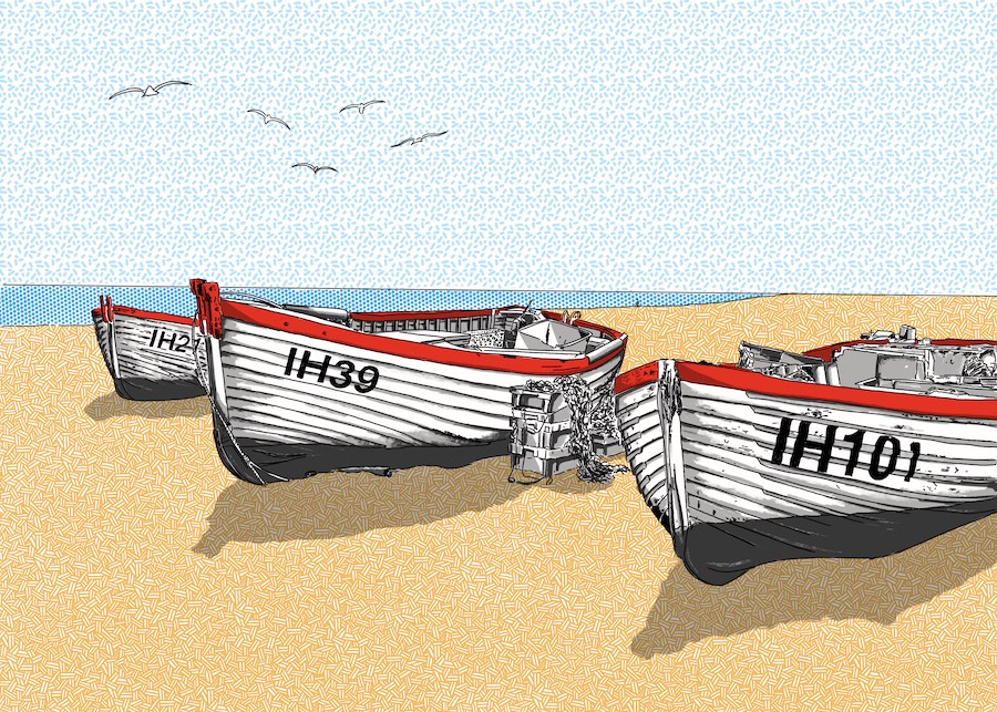 Aldeburgh Beach Shoreline Trio